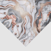 Girly Glam Roos Goud Zilver & Wit Marmer Tissuepapier (Detail)