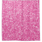 Girly Glam roze faux glitter achtergrond Douchegordijn (Voorkant)