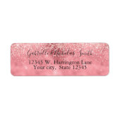 Girly Glam  Roze Glitter Glitz Etiket (Voorkant)