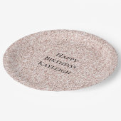 Girly Glam Roze Glitter Verjaardag Papieren Bordje (Gekanteld)