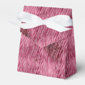 Girly Glam Roze Glitzy Stippen Zebra Print Bedankdoosjes (Voorkant Zijde)