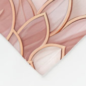 Girly Glam Roze Rose Goud Bloemen Fleece Deken (Hoek)