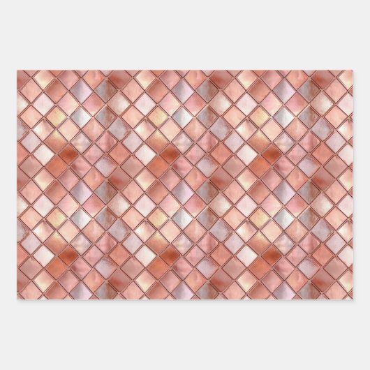 Girly Glam Roze Rose Goud Bloemen Inpakpapier Vel (Voorkant 3)