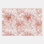 Girly Glam Roze Rose Goud Bloemen Inpakpapier Vel (Voorkant)