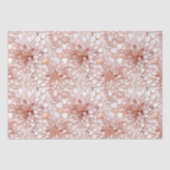 Girly Glam Roze Rose Goud Bloemen Tissuepapier (Voorkant)