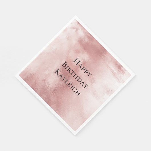 Girly Glam Roze Roze Verjaardag Servet (Hoek)