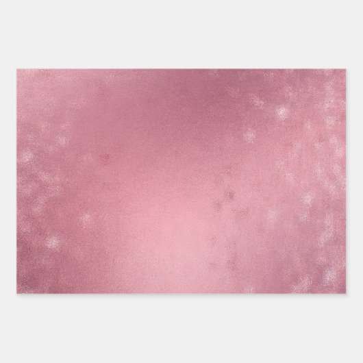 Girly Glam Roze Verjaardag Inpakpapier Vel (Voorkant 3)