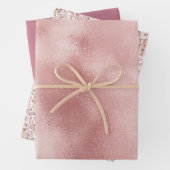 Girly Glam Roze Verjaardag Inpakpapier Vel (In situ)