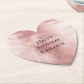 Girly Glam Roze Verjaardag Kartonnen Onderzetters (Gekanteld)