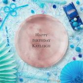 Girly Glam Roze Verjaardag Papieren Bordje (Feest)