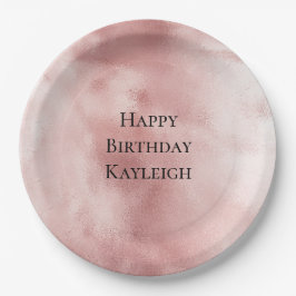 Girly Glam Roze Verjaardag Papieren Bordje