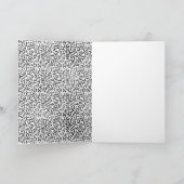 Girly Glam Roze Zwart Wit Luipaard Print Glitter Kaart (Binnen)