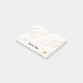 Girly Glam White Glam Leopard Print Heart Post-it® Notes (Schuin)