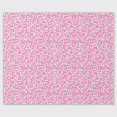 Girly Glam White Pink Leopard Print Cadeaupapier (Vlak)
