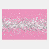 Girly Glam White Pink Leopard Print Inpakpapier Vel (Voorkant 3)