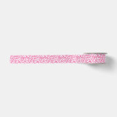 Girly Glam White Pink Leopard Print Satijnen Lint (Voorkant)