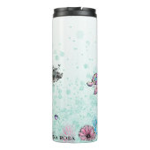 ** Girly Glam Zeemeermin Glitter Zee Schildpad Kor Thermosbeker (Achterkant)