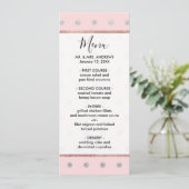 Girly Glamorous Pink Silver Glitter Polka Dots Menu (Staand voorkant)