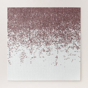 Girly Glamoureuze Faux Roos Gold Glitter White Omb Legpuzzel