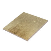 Girly Glamoureuze Gold Foil en Glitter Mesh Tegeltje (Zijkant)