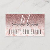 Girly Glamoureuze Pinkish Glittering Hair SPA Salo Visitekaartje (Voorkant)