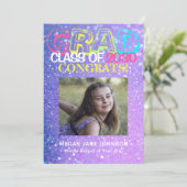 Girly glitter 5 foto's middle school year graduate (Staand voorkant)