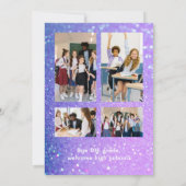 Girly glitter 5 foto's middle school year graduate (Achterkant)