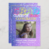 Girly glitter 5 foto's middle school year graduate (Voorkant / Achterkant)