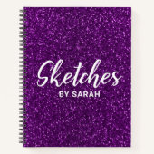 Girly Glitter Artist Sketchbook Notitieboek Notiti (Voorkant)