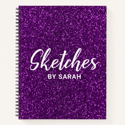 Girly Glitter Artist Sketchbook Notitieboek Notiti (Voorkant)