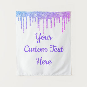 Girly Glitter Birthday Party Photo Booth Backdrop Wandkleed