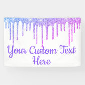 Girly Glitter Birthday Party Photo Booth Fun Prop Spandoek (Horizontaal)