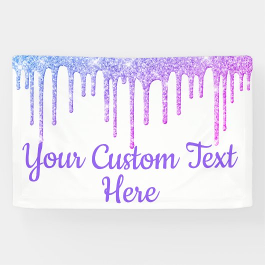 Girly Glitter Birthday Party Photo Booth Fun Prop Spandoek (Horizontaal)