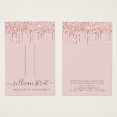 Girly Glitter Drip Hair Clip Jewelry Display Kaart (Voorkant /achterkant)