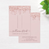 Girly Glitter Drip Hair Clip Jewelry Display Kaart (Bureau)