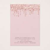 Girly Glitter Drip Hair Clip Jewelry Display Kaart (Achterkant)