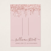 Girly Glitter Drip Hair Clip Jewelry Display Kaart (Voorkant)