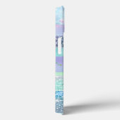 Girly Glitter Faux Holographic | Roze blauw Paars Case-Mate iPhone Case (Achterkant / Rechts)