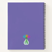 Girly Glitter Flowers Personalized Notitieboek (Achterkant)