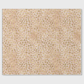 Girly Glitter Gold Peach-kleurenprinter Cadeaupapier (Vlak)