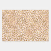 Girly Glitter Gold Peach-kleurenprinter Inpakpapier Vel (Voorkant)