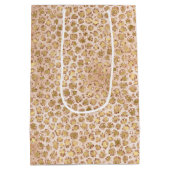 Girly Glitter Gold Peach-kleurenprinter Medium Cadeauzakje (Achterkant)