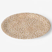 Girly Glitter Gold Peach-kleurenprinter Papieren Bordje (Gekanteld)