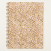 Girly Glitter Gold Peach-kleurenprinter Planner (Voorkant)