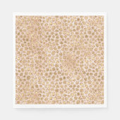 Girly Glitter Gold Peach-kleurenprinter Servet (Voorkant)