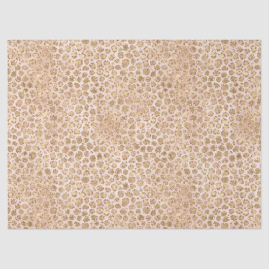 Girly Glitter Gold Peach-kleurenprinter Tissuepapier (Voorkant)