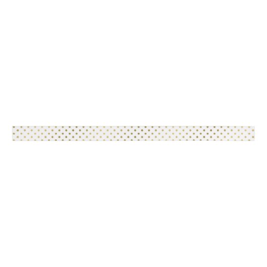 Girly Glitter Gold Polka Dots Pattern Monogram Grosgrain Lint (Voorkant)