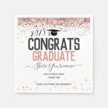 Girly Glitter Graduation Party Elk jaar luiers