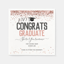 Girly Glitter Graduation Party Elk jaar luiers Servet
