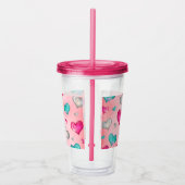Girly Glitter Hearts Acryl Drinkbeker (Rechts)